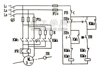三相电动机单向启动反接制动控制电路图解