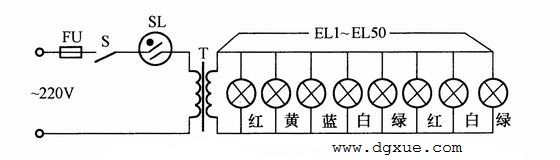 启辉器控制的闪光灯电路