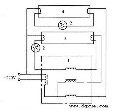 双日光灯移相接线电路