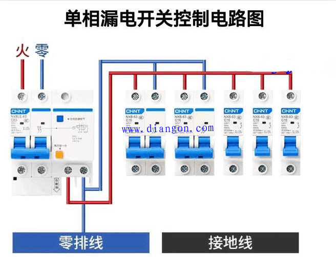 单相漏电保护器可以接在三相四线制电路中使用