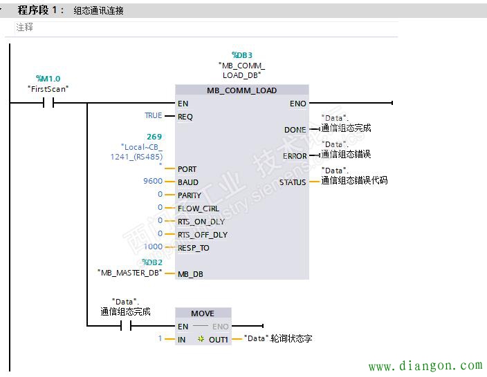 西门子S7-1200PLC和第三方变频器Modbus通讯轮询测试