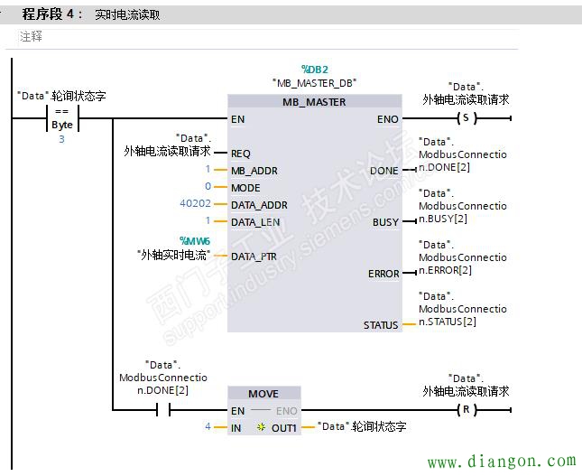 西门子S7-1200PLC和第三方变频器Modbus通讯轮询测试