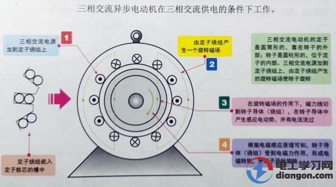 三相异步电动机旋转原理是什么？