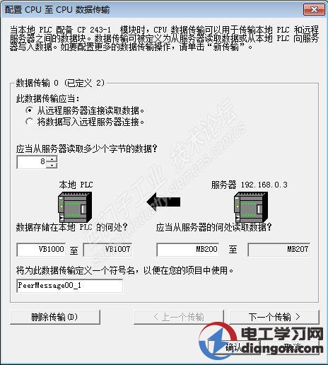 西门子CP243-1作为客户端与S7-300PLC进行以太网通讯