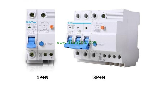 断路器1P2P3P4P是什么意思?有什么区别?1P+N和2P的区别