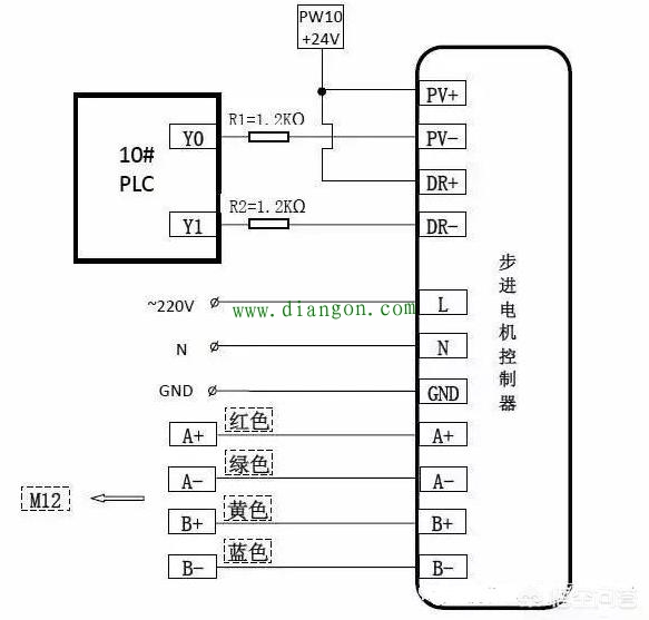 步进电机接线颜色线序定义_步进电机接线图图解