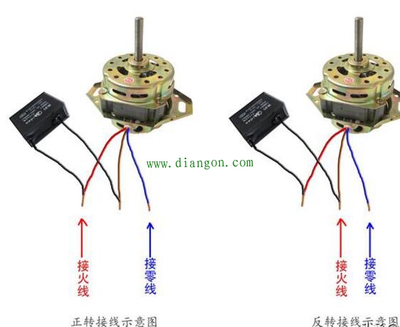 电机正反转调哪两根线?单相电机正反转怎么接？单相交流电机正反转原理接线图