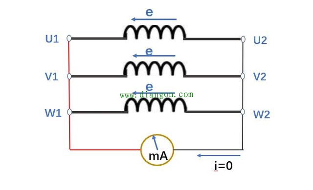 怎么判断三相异步电动机的首尾端？判断三相异步电动机三相绕组首尾端方法图解