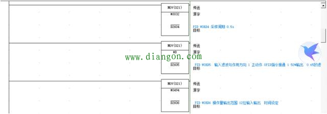 欧姆龙PLC的PID调节台达变频器