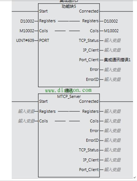 欧姆龙PLC分别做modbus tcp客户端和服务器的通讯案例