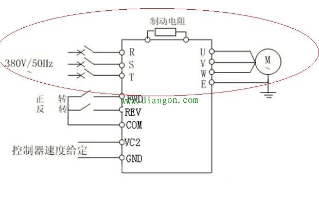 变频器怎样接线？变频器接线端子说明_变频器控制接线实物图