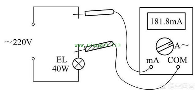 数字万用表测量直流电流和测量交流电流方法图解