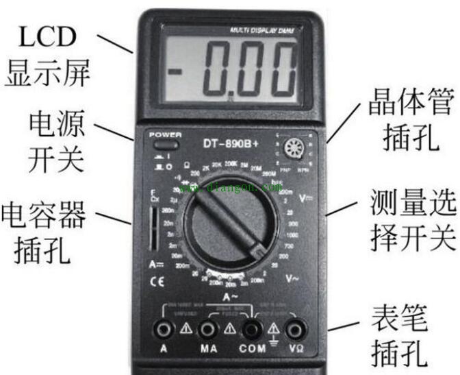 数字万用表上的档位符号图解