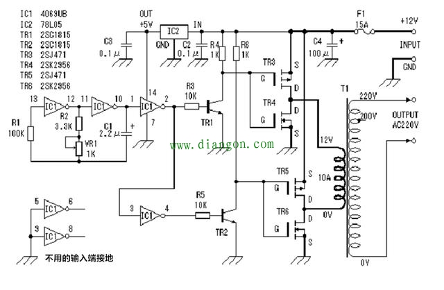 CD4069六反相器与非门电路的原理与应用_cd4069典型应用电路图