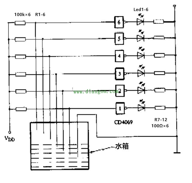 CD4069六反相器与非门电路的原理与应用_cd4069典型应用电路图