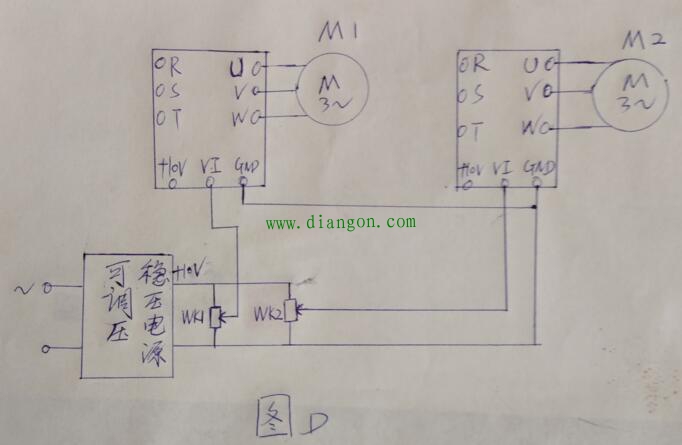 如何用两台变频器同步控制两台电动机