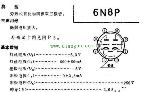 电子管的引脚序号确定方法