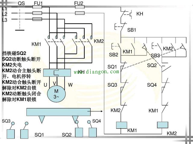 自动往返控制电路图