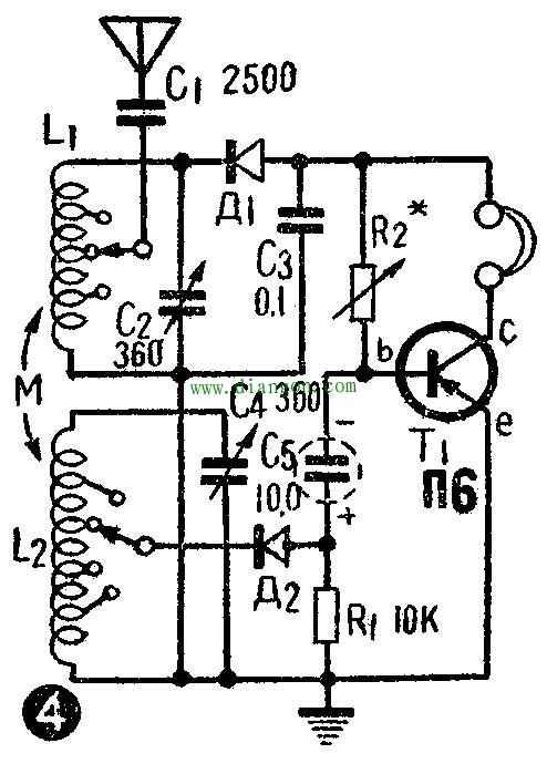 无电源晶体管收音机电路图原理图解