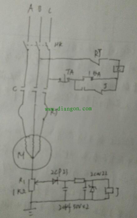 简单的电动机断相保护器