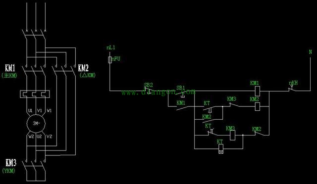 三相异步电动机星三角启动电气控制图详解