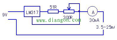 自制带电流指示的4~20mA电流信号发生器