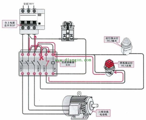 交流接触器作用原理及控制关系图解