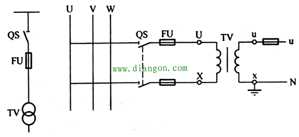 电压互感器接线方法图解
