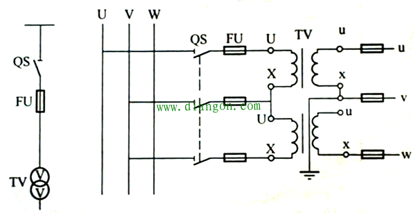 电压互感器接线方法图解