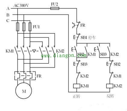 电动机正反转互锁电路接线图详解