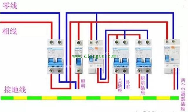 空气开关如何选择?如何安装?空气开关安装接线方法图解
