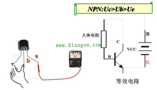 用万用表测试三极管管脚的方法图解