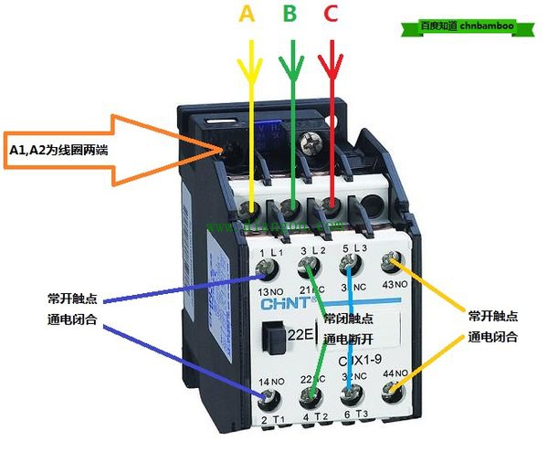 交流接触器触点的功能图解_交流接触器各触点介绍