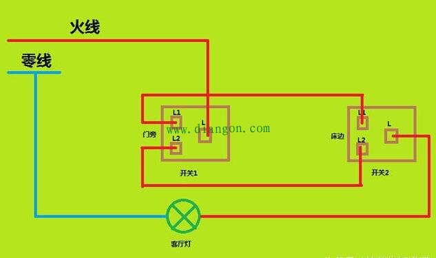 如何自己在家安装两个地方控制一个灯？