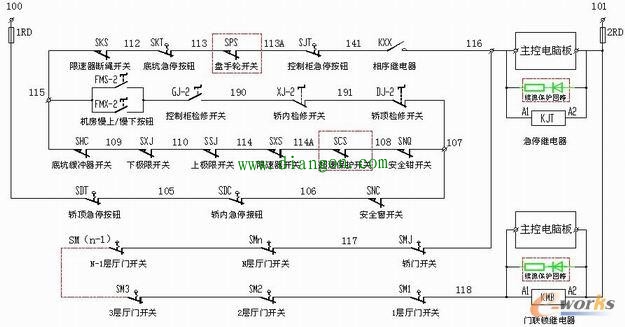 电梯安全回路图纸讲解