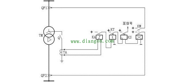 变压器零序电流保护原理接线图