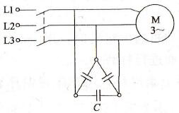 单台三相异步电动机功率因数补偿配接电容器的接线方法