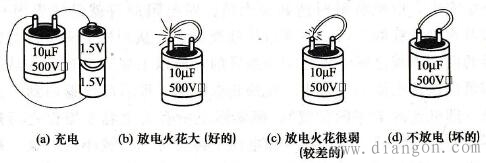 用充、放电法判断电容器的好坏