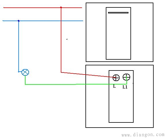 单控单开开关接线图_单联开关接法图解_ 单联单控开关接线图解