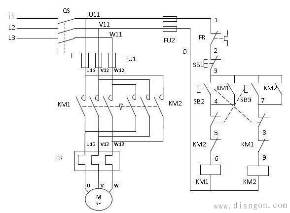 电动机正反转控制原理图解 不懂不配叫电工