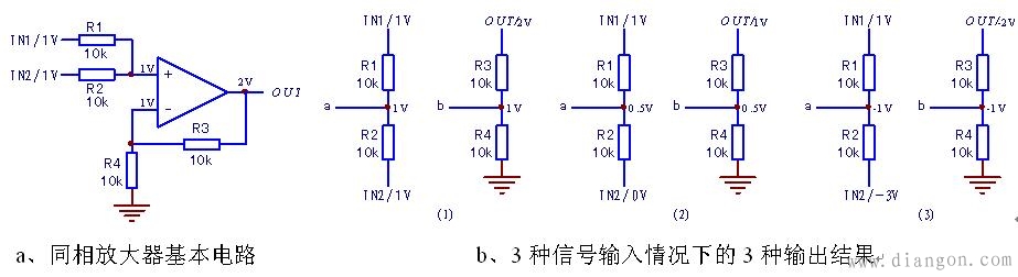 同相加法器原理等效图