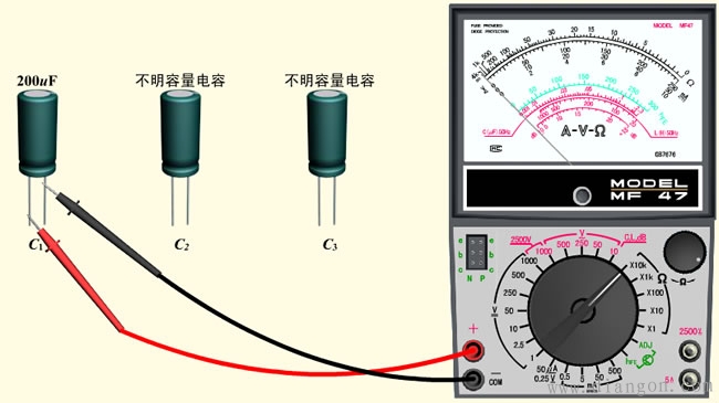 如何用指针式万用表测量交流电容