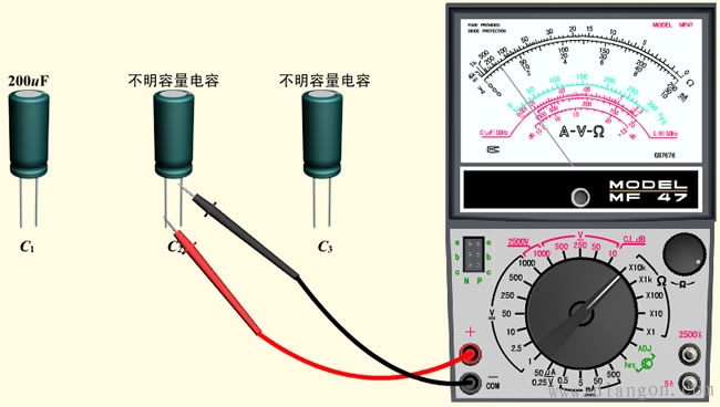 如何用指针式万用表测量交流电容