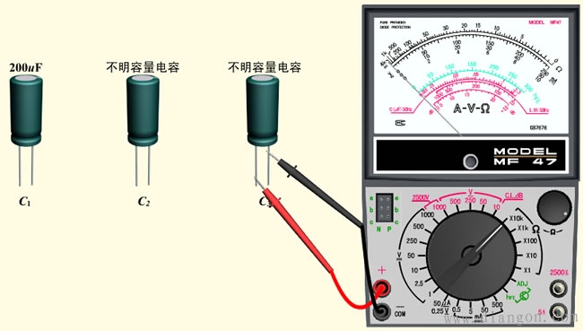 如何用指针式万用表测量交流电容