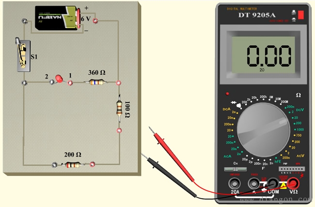 如何用数字万用表测量直流电压