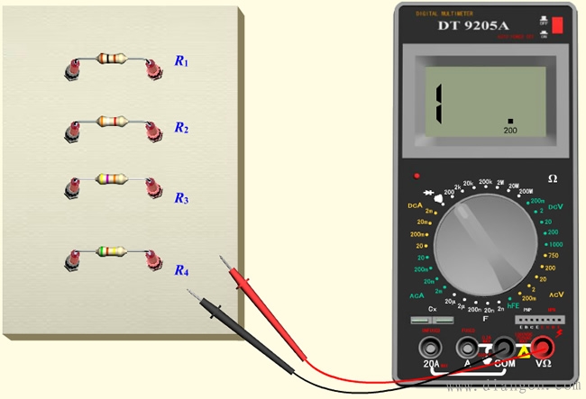 如何用数字万用表测量直流电阻