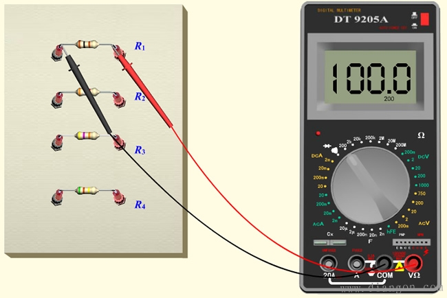 如何用数字万用表测量直流电阻