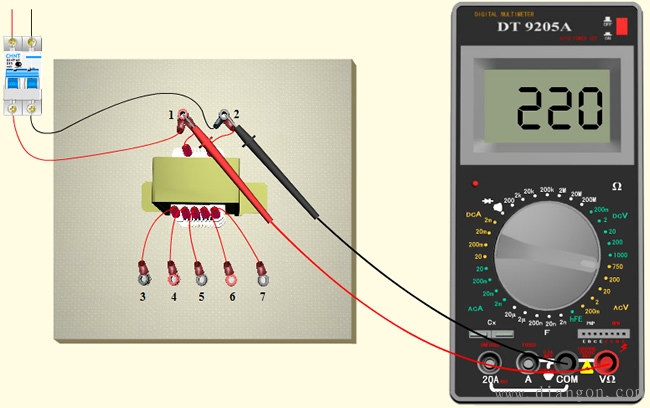 如何用数字万用表测量交流电压