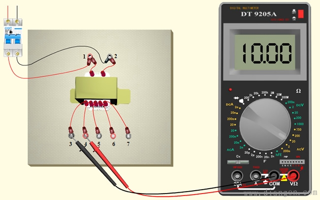 如何用数字万用表测量交流电压