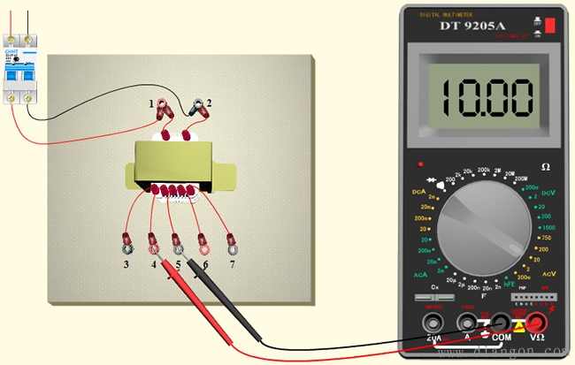 如何用数字万用表测量交流电压